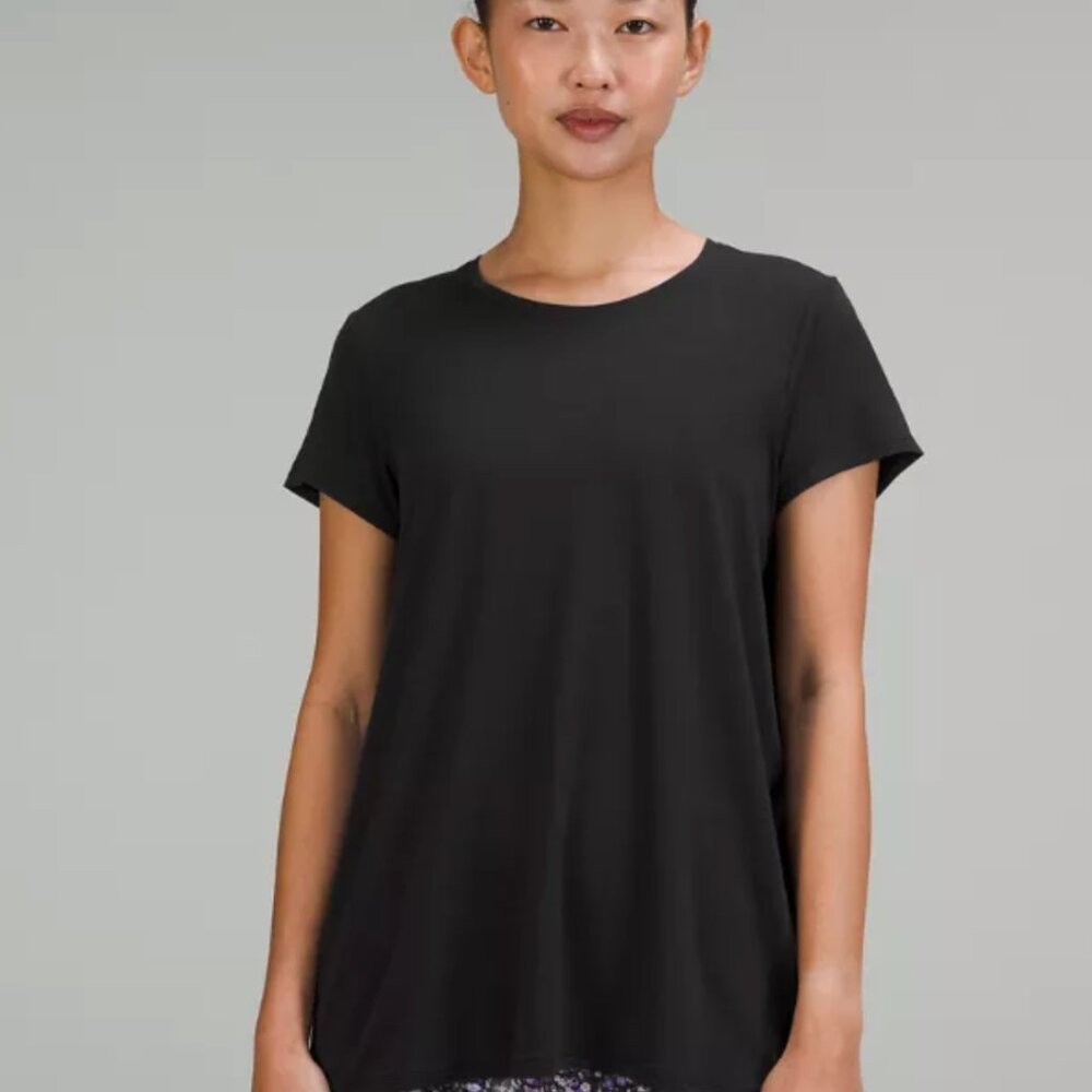 Modal open up tie back t-shirt, size 6